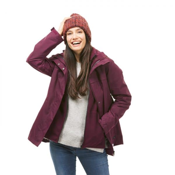 Casaca 3 en 1 impermeable travel 100 Forclaz (0 °C)